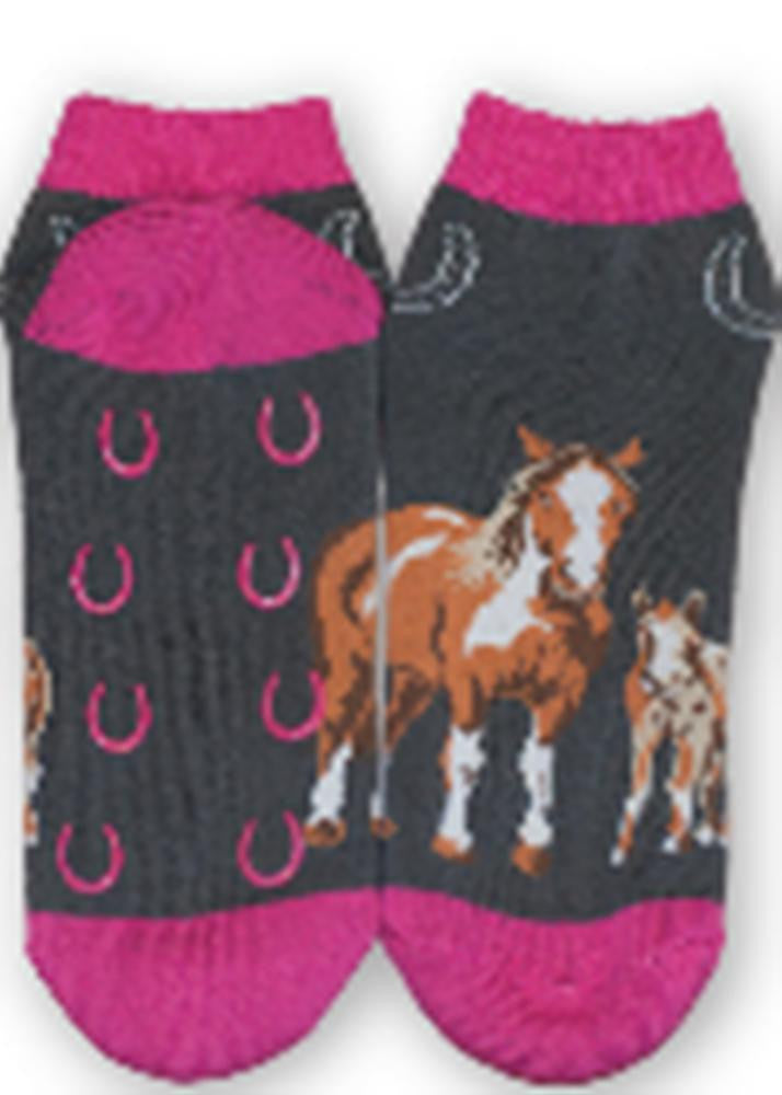 Horse Shorty Slipper Socks-X Large