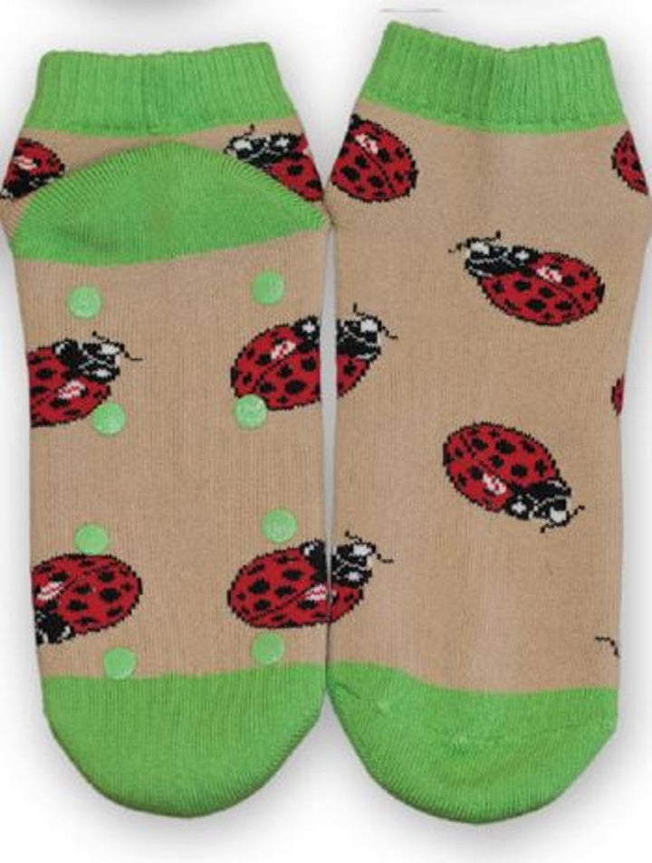 Ladybug Shorty Slipper Socks X Large