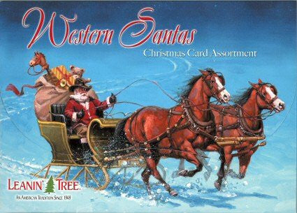 Jack Sorenson'sWestern Santas 20 Christmas Card Assortment #90266