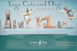 Leanin Tree Yoga Cats and Dogs Greeting Cards Assortment #90767