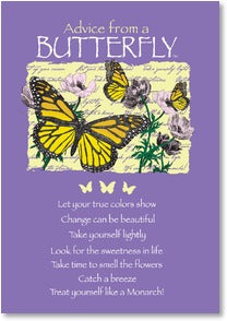 Advice from a Butterfly Blank Note cards with Envelopes