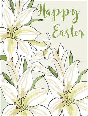 Happy Easter Easter Lilies- 8 Easter Cards