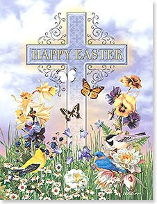Happy Easter Cross- 8 Easter Cards