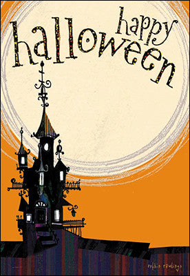 Happy Halloween Haunted House Greeting Card, Set of 4