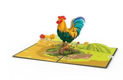 Lovepop Rooster Pop Up Greeting Card