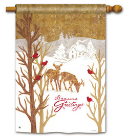 Woodland Greetings Standard Flag