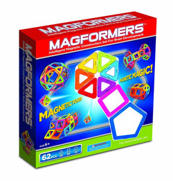 Magformers Intelligent Magnetic Construction Set for Brain Development, 62 Piece