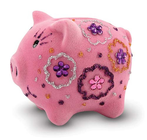 Melissa & Doug Decorate Your Own Fuzzy Piggy Bank