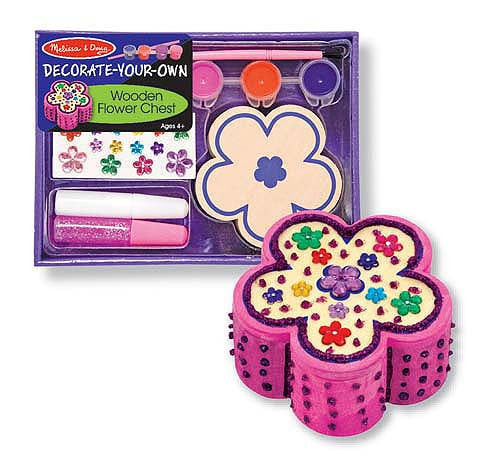 Melissa & Doug Decorate Your Own Wooden Flower Chest