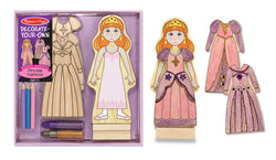 Melissa & Doug Do It Yourself Wooden Magnetic Princess Fashions