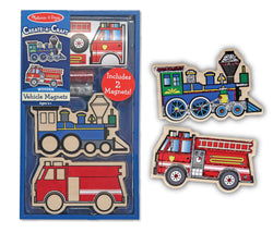 Melissa & Doug Wooden Vehicle Magnets