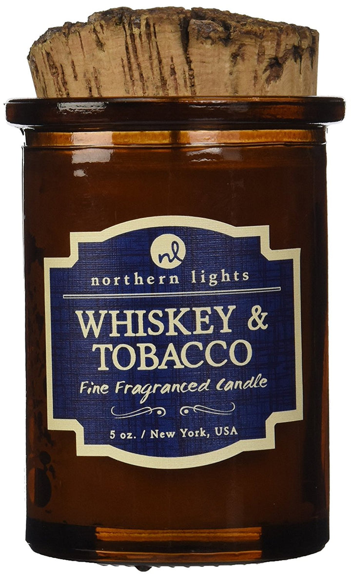 Northern Lights Candles: Spirits Jars-Whiskey & Tobacco
