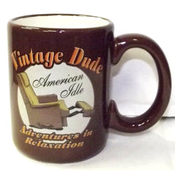 Vintage Dude Mug Adventures in Relaxation, American Idle
