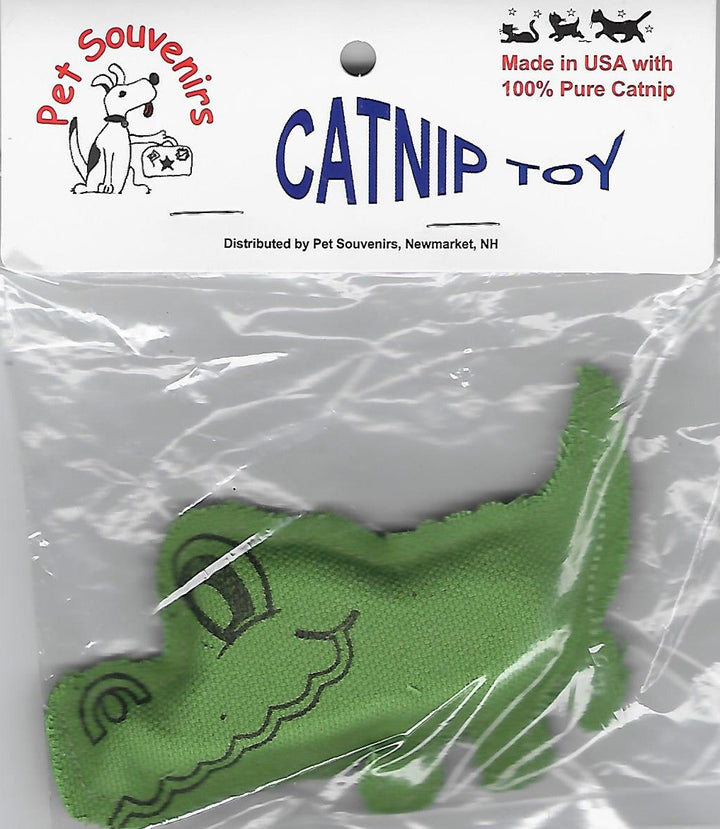 Green Catnip Alligator Cat Toy