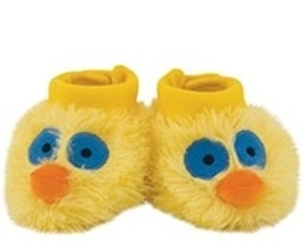 Children's Fuzzy Booties- Clucky (Yellow)