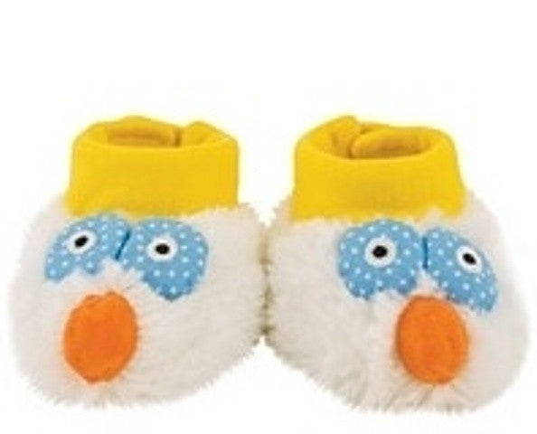 Children's Fuzzy Booties- Lucky (white)