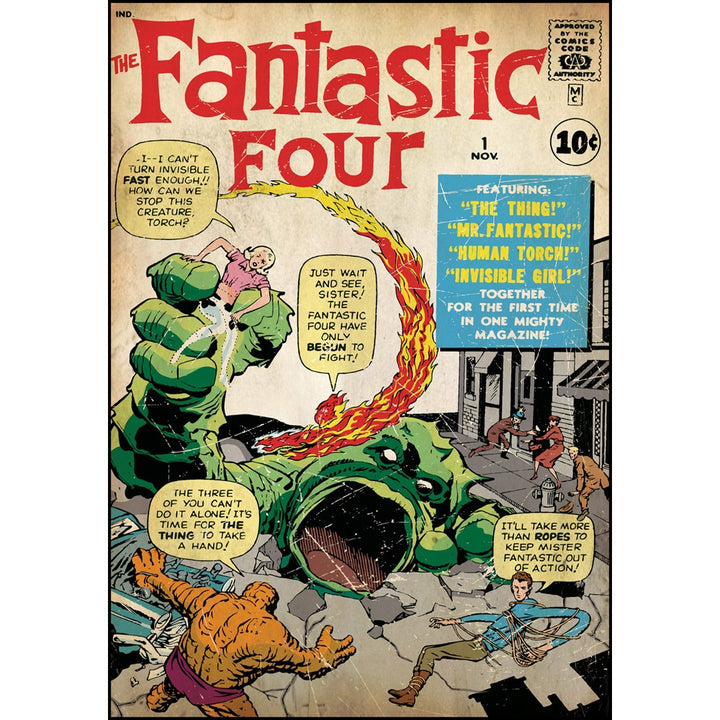 Fantastic Four Issue #1 Comic Cover Giant Wall Decal