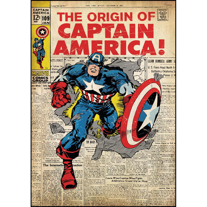Captain America Comic Cover Giant Wall Decal