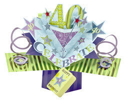 Pop Up Card-Happy 40th Birthday