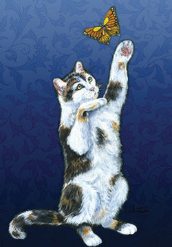 David T. Sands Estate Flag- Cat and Butterfly