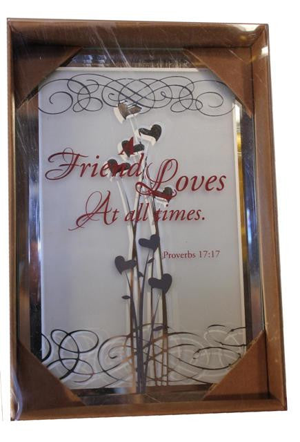 Simply Blest Mirror Plaque: A Friend Loves