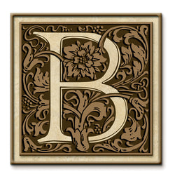Magnetic Monogram Stepping Stone Plaque-B