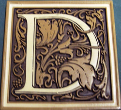 Magnetic Monogram Stepping Stone Plaque-D