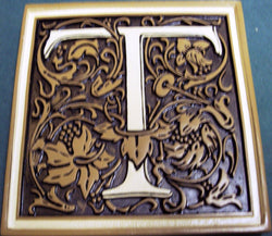 Magnetic Monogram Stepping Stone Plaque-T