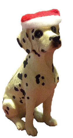 Sandicast Ornament- Dalmation With Santa Hat