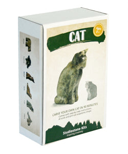 Cat Soapstone Carving Kit