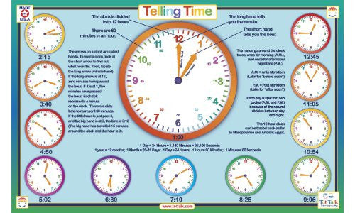 Telling Time Placemat