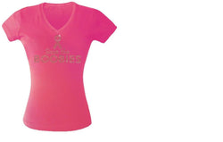 Save the Boobies Bling Teeshirt Pink- Small