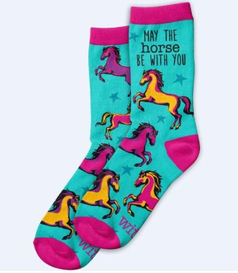 Wit! Horses One Size Socks