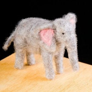 Elephant Wool Needle Felting Craft Kit by WoolPets