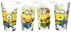 Despicable Me Minions 16oz Glass Tumbler, Set of 4