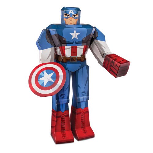 12" Captain America Marvel Papercraft Action