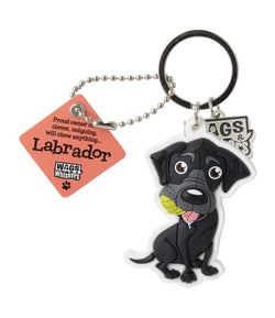 History & Heraldry - WagsWhiskers Keyring - Labrador Black