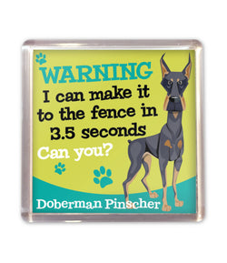 History & Heraldry - Wags Whiskers Magnet - Doberman Pinscher