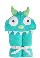 Yikes Twins - Monster -Turquoise Hooded Towel