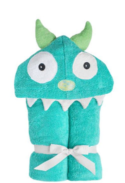 Yikes Twins - Monster -Turquoise Hooded Towel