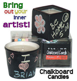 Soy Chalkboard Candle-Rectangle - Red Apple